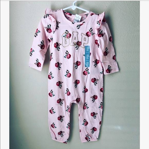 GAP Other - Baby GAP rose print romper sz: 18-24mos NWT